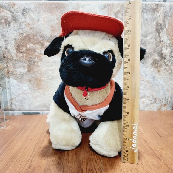 Build A Bear Workshop Houston Astros Pug Dog Plush Tan Black Baseball - Picture 8 of 17